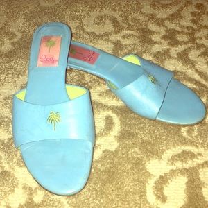 Lilly Pulitzer size 9 teal kitten heels